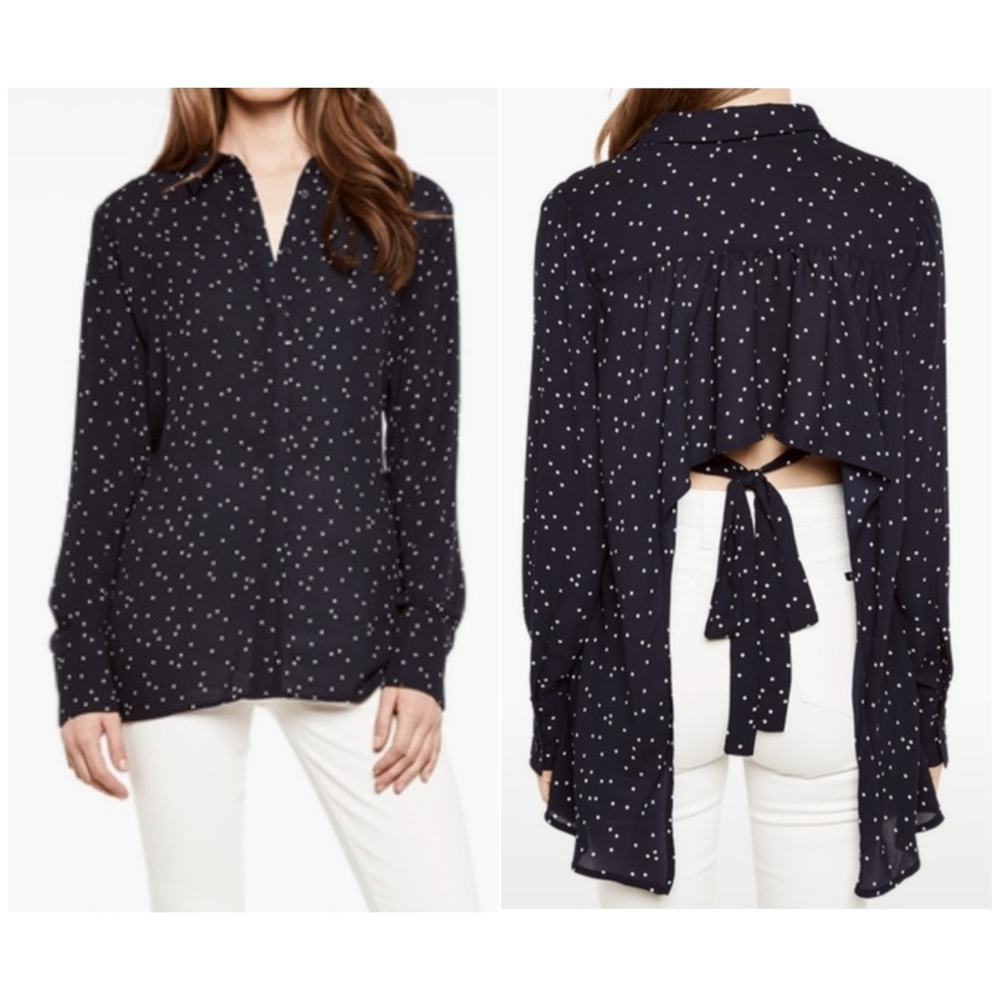 Bardot Black and White Polka Dot Blouse